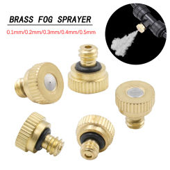 10PCS Atomizing Nozzle 3/16" Fog Spray Cooling Water System Accessories Garden Nebulizer Misting Sprayer 0.1/0.2/0.3/0.4/0.5mm
