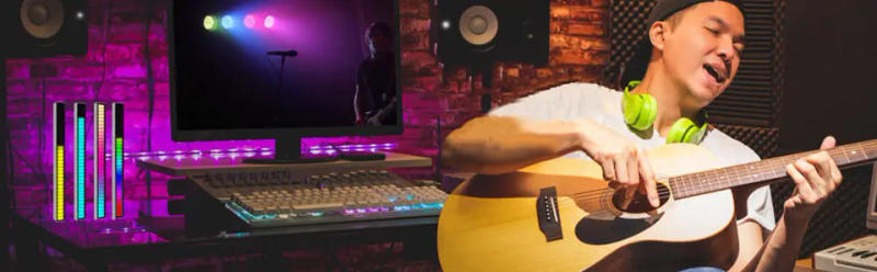 Description Picture 3 of itemLED Light Music Sync Bluetooth Desk Lamp Rechargeable Ambient Lighting USB APP Control Night Light For Decorate Room And Car