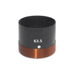 63.5mm Speaker Woofer Voice Coil 6 ohm Bass Repair Parts With Copper Wire Black Aluminium Former