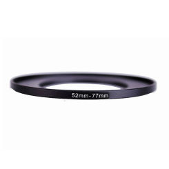 52mm-77mm 52-77 mm 52 to 77 Step Up Lens Filter Metal Ring Adapter Black
