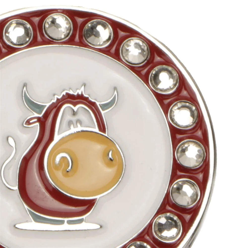 Description Picture 5 of item1Pc Zinc Alloy 25mm Removable Golf Ball Markers Women Men Magnetic Visor Hat Clip Anti-rust Putting Giveaways Golf Training Aids