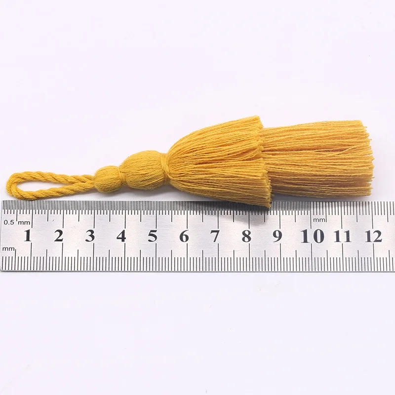 Description Picture 4 of item12cm Double Layers Tassel Fringe Hanging Rope Purl DIY Jewelry Craft Cotton Tree Shape Tassels Dangle Bags Cellphone Decoration