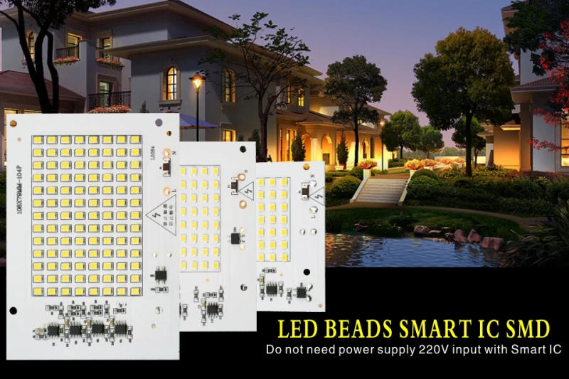 Description Picture 2 of itemLED SMD 2835 Chip 10W 20W 30W 50W 100W Flood Light Beads AC 220V-240V Led Floodlight Lamp DIY For Outdoor Lighting Spotlight