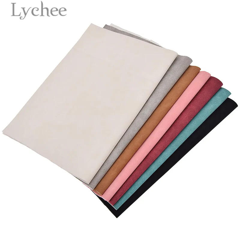 Description Picture 6 of itemLychee Life 21x29cm A4 Faux Suede PU Leather Fabric For Garment Waterproof Synthetic Leather Fabric DIY Sewing Material