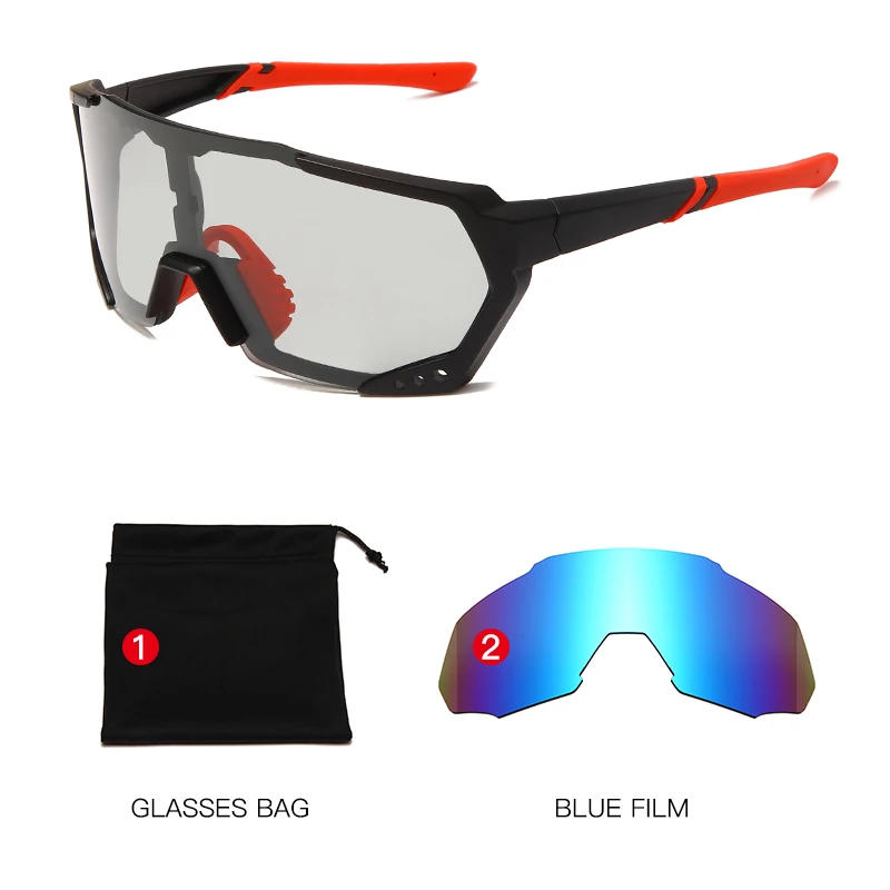 Description Picture 2 of itemMan Cycling Glasse Bicycle Sport Glasses Sets Photochromic Cycling Lenses Polarized Cycling Eyewear UV400 Sunglasses for Men