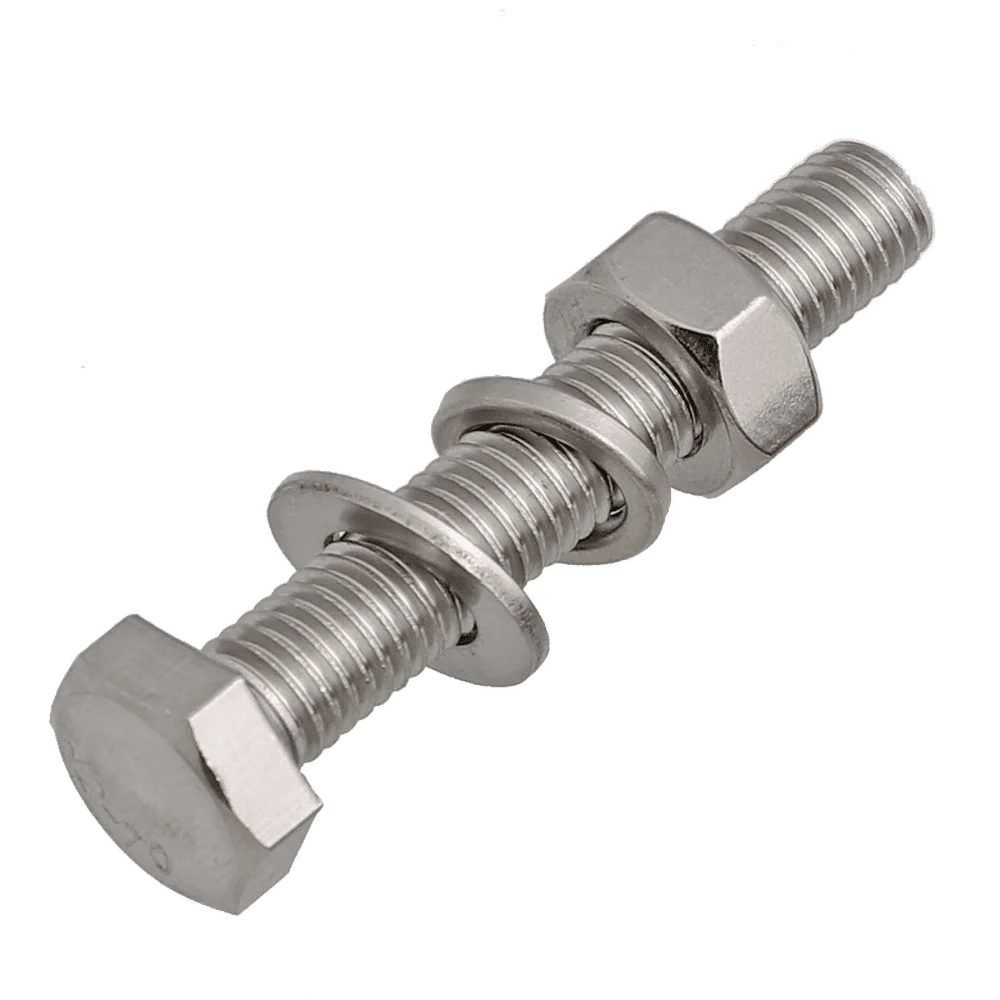 Description Picture 2 of item40Set Allen Bolt Hexagon Socket Head Cap Screw Hex Nut Washer M3 M4 304 Stainless Steel DIN933Flat Spring  Set L=8-30mm