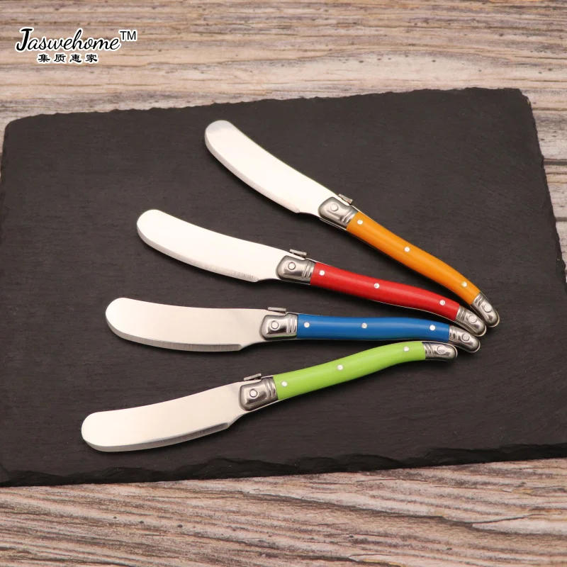 Description Picture 6 of item4Pcs/6Pcs Laguiole Stainless Steel Butter Knife Cheese Butter Jam Spatula Child Kid Sandwich Cheese Slicer Cheese Spreader