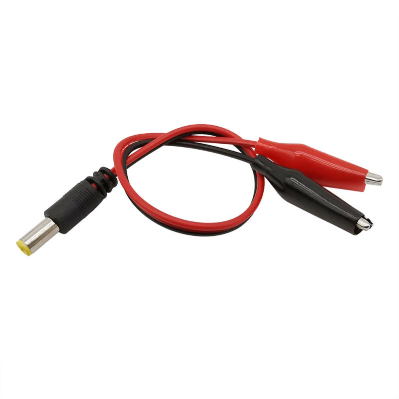 Description Picture 3 of item2x Alligator Clips to DC 5.5X2.1mm Male Female Power Plug Connector Adapter Crocodile Wire Cables Clip Test Leads