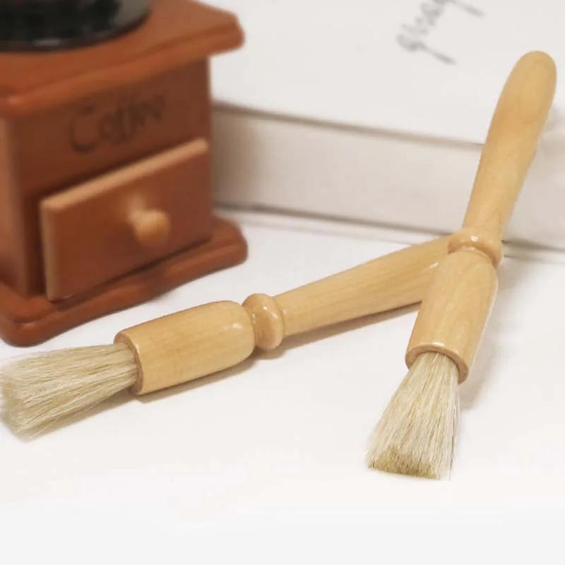 Description Picture 4 of itemCoffee Machine Brush Wood Handle & Natural Bristles Machine Group Head Cleaning Kitchen Tools Coffee Grinder Brushes