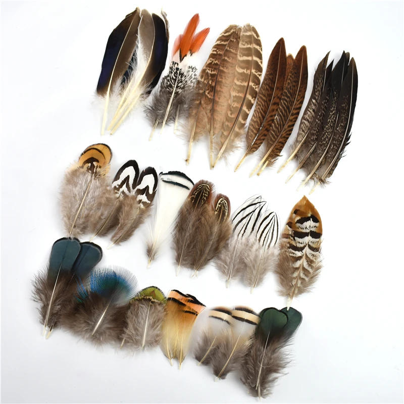 Description Picture 5 of itemNatural Peacock Chicken Duck Pheasant Feather Small Dream Catcher Feathers Plume Handicraft Accessories Decor Jewelry Decoration