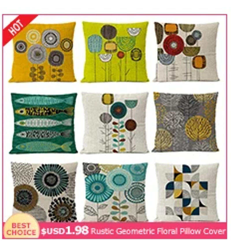 Description Picture 5 of itemNavigation Blue Compass Anchor Pillow Cover Nautical Shell Fish Pillow Case Home Decorative Mediterranean Cushion