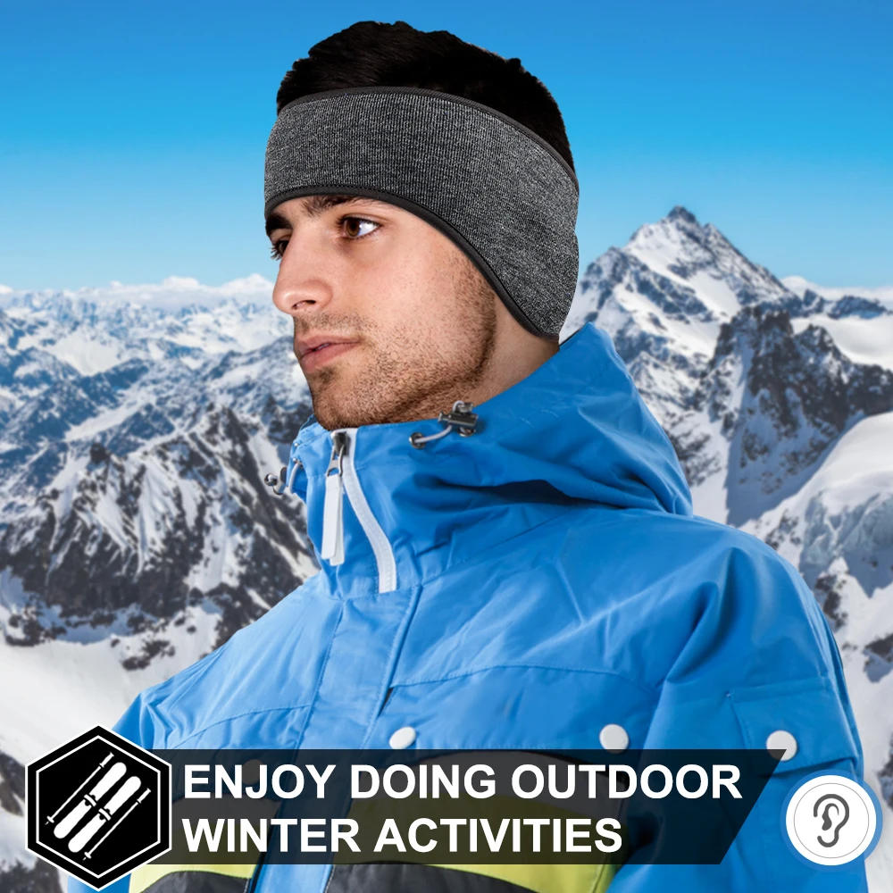 Description Picture 4 of itemWinter Sport Sweatband Warm Headband Thermal Fleece Head Band Gym Ski Yoga Fitness Cycling Tennis Running Hair Bandage Men Women