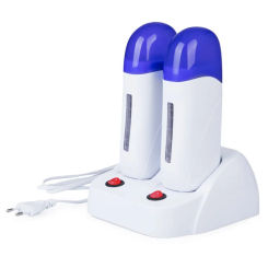 Portable Roll on Wax Cartridge Double Depilatory Wax Heater Wax Warmer with a Base Wax Melted Machines for Hair Removal for Home