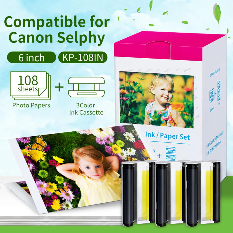 Description Picture 4 of itemKP108IN KP36IN Compatible Canon Selphy Ink cartridge Photo Paper for Canon Photo Printer CP1500 CP1200 CP1300 CP1000 CP Paper