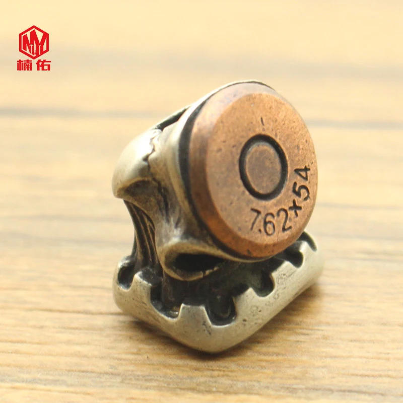 Description Picture 4 of item1PC EDC Paracord Beads Personality Retro Brass Copper Lanyard Pendants Knife Beads Rope Cord Necklace Bracelet Beads Pendants