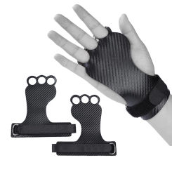 Carbon Gymnastics Hand Grips for Weight Lifting Crossfit Pullups Workout Palm Protector Gym Grip Gloves NEW ERGONOMIC DESIGN
