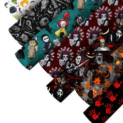 Smooth Texture Faux Leatherette Sheet Halloween Bat Print Synthetic Leather Fabric For Bow Crafts DIY Handmade Material,1Yc20850