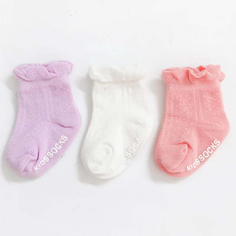 Description Picture 4 of item3Pair/lot 2020 New non-slip children baby socks newborn baby socks for girls and boys