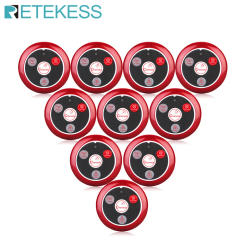 Retekess 10Pcs T117 Portuguese Call Button Pager Restaurant Pager Wireless Waiter Calling System Restaurant Equipments Catering
