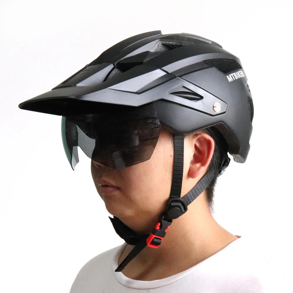 Description Picture 2 of itemUltralight Cycling Safety Helmet, Outdoor Bicycle Taillight Helmet, Removable Lens Visor, Mountain MTB Bike Helmet