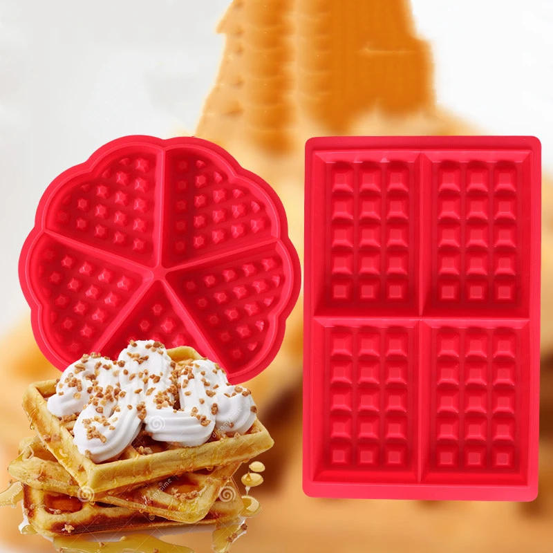 Description Picture 3 of itemWaffle Makers for Kids Silicone Cake Mould Waffle Mould Silicone Bakeware Set Nonstick Silicone Baking Mold Set