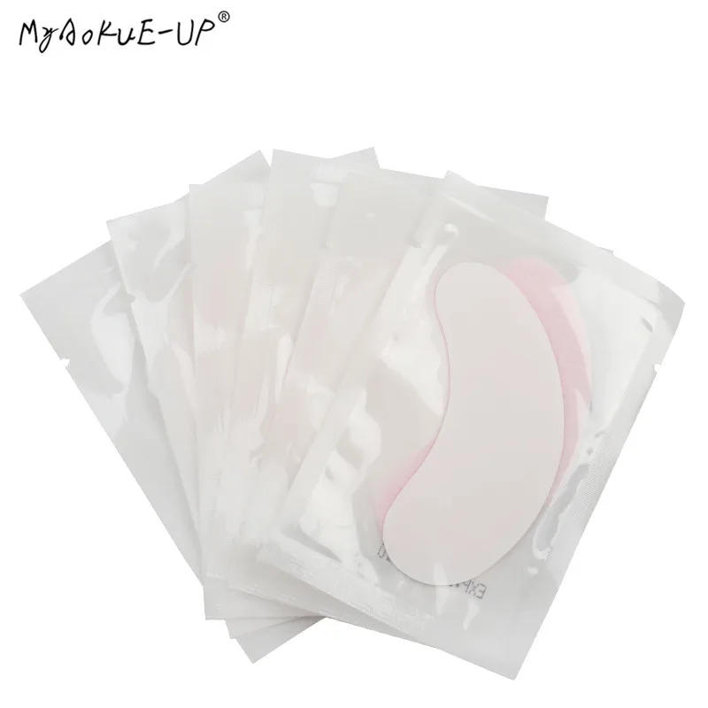 Description Picture 6 of item100 pairs/lot Eyelash Paper Patches Pink Pads Under Gel Eye Pads Grafted False Lashes Extension Makeup Tools