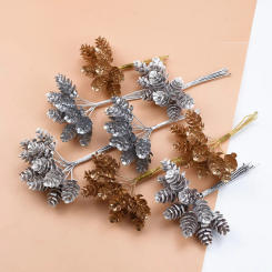 10PCS MINI Pine Cone Christmas Decorative Artificial Plants Wedding Home Decor Bridal Accessories Clearance Household Products