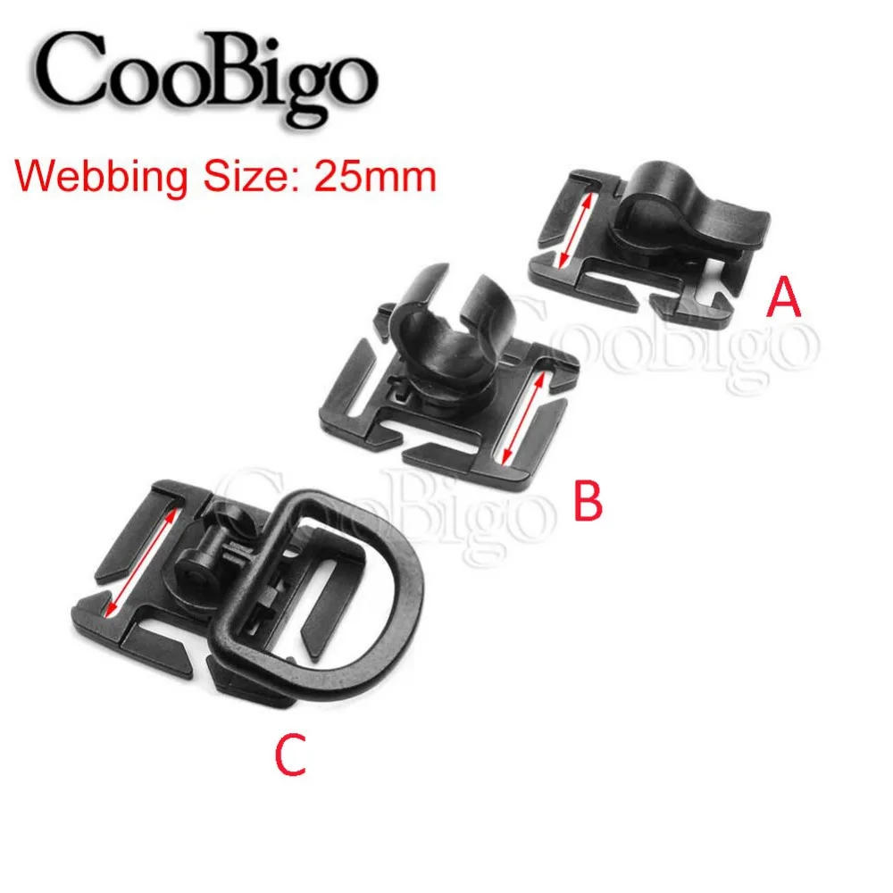 Description Picture 3 of item5pcs Molle Backpack Webbing Tube Clip Holder Buckle Hose Clamp Tactical Swivel Sternum Strap Outdoor Camping Water Pipe Tools