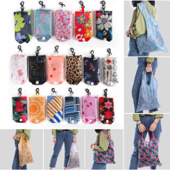 Women's Handbags Flower Print Foldable Supermarket Shopping Bags Storage Bags Eco Friendly Reusable Recyclable Grocery Tote Bag