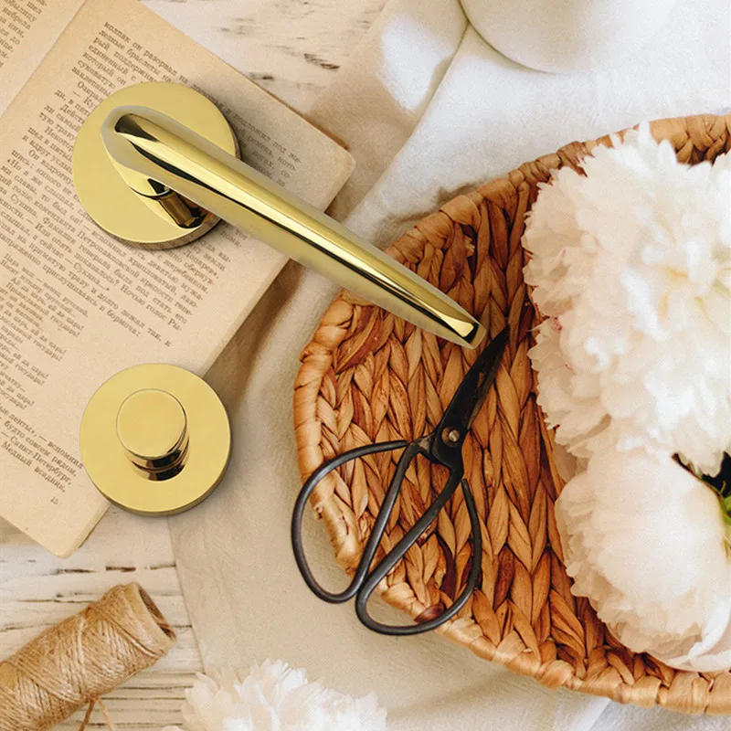 Description Picture 2 of itemModern Unilateral Zinc Alloy Safety Anti-theft Door Locks Interior Silent Handle Mechanical Door Lock Hardware Accessories