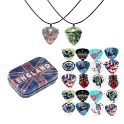 SOACH pick Set contain 20pcs guitar picks,2pcs Guitar Pick necklace,1pc Iron box guitar part & Accessories Musical Instrument