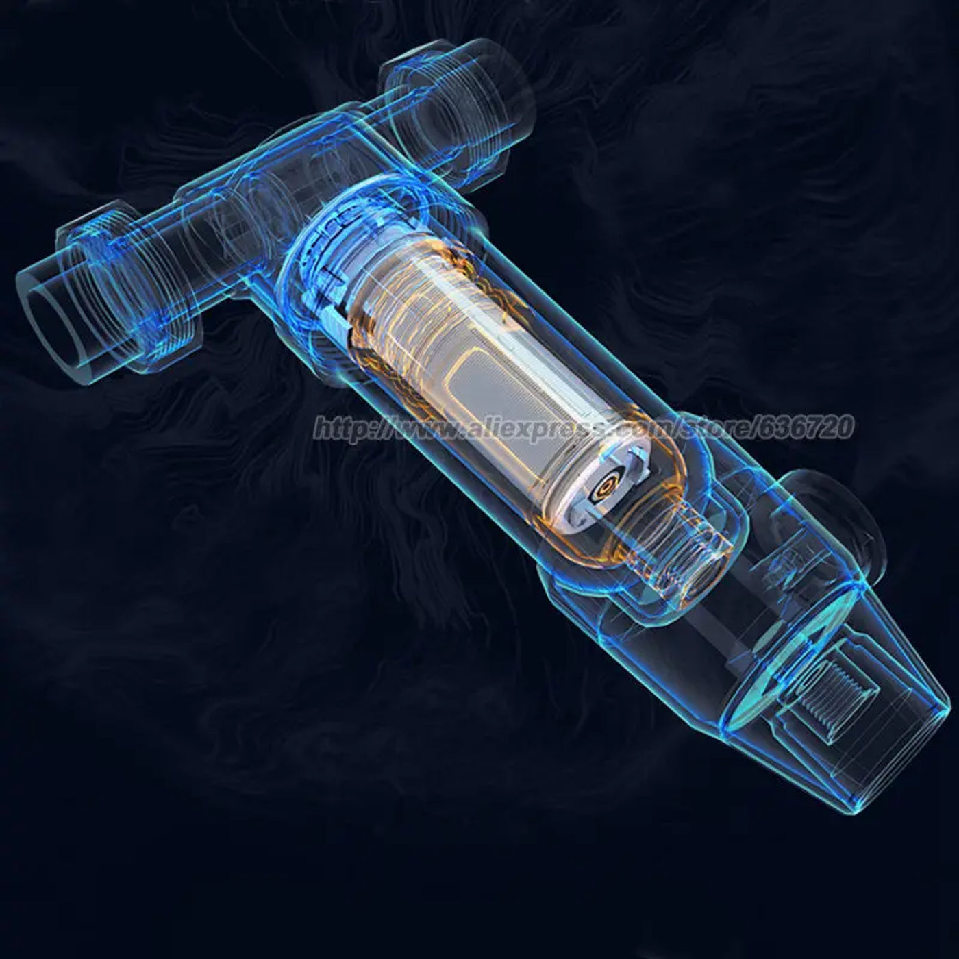 Description Picture 5 of itemReusable Spin Down Sediment Water Filter double-deck 40 Micron with Built-in Housing Scraper, Rotatable Head, Pressure Gauge