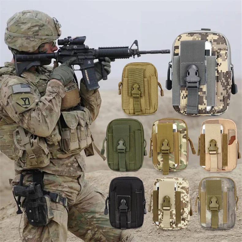 Description Picture 2 of itemMen's Waist Pack Small Pouch Belt Bag Molle Hunting EDC Tools Pocket Outdoor Sports Running Pouch Travel Camping Bags Soft Back