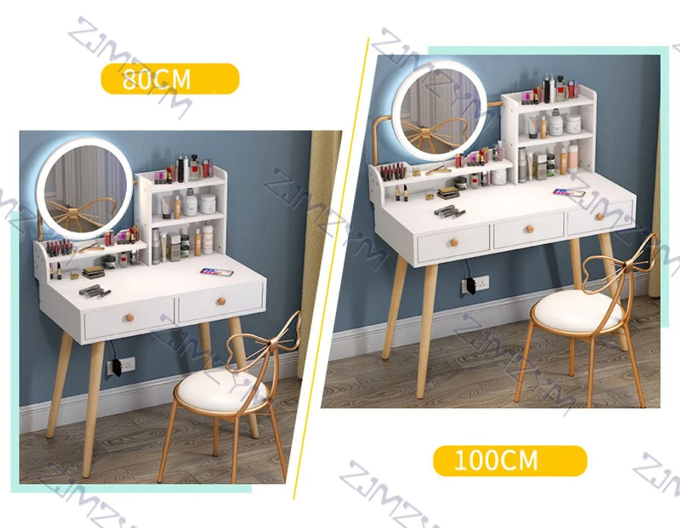 Description Picture 5 of itemNordic dressing table ins wind storage cabinet integrated dressing table modern simple bedroom simple dressing table