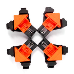 4PCS Adjustable 90 Degree Right Angle Clamp Fixing Clips Picture Frame Corner Clamp Woodworking Hand Tool Angle Clamp Pipe Clamp