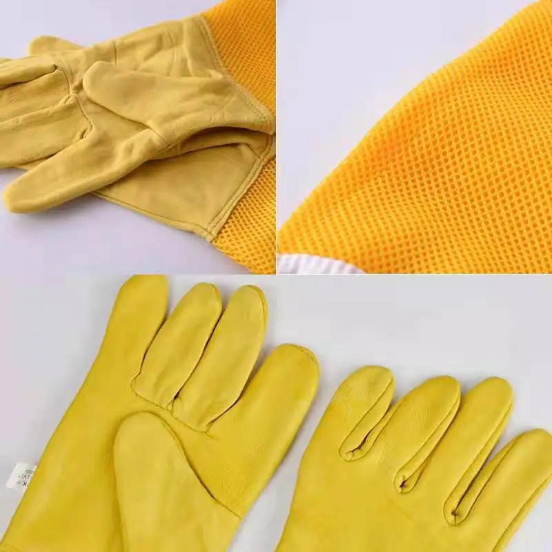Description Picture 6 of itemBeekeeping Gloves Protective Sleeves Ventilated Professional Anti Bee Sheepskin Long Gloves For Beekeeper Beekeeping Tools