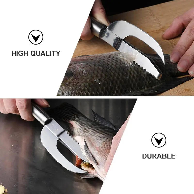Description Picture 5 of item2in1 Fish Skin Brush Fast Remove Fish Scale Scraper Planer Tool Fish Scaler Fishing Knife Cleaning Tools Kitchen Accessories