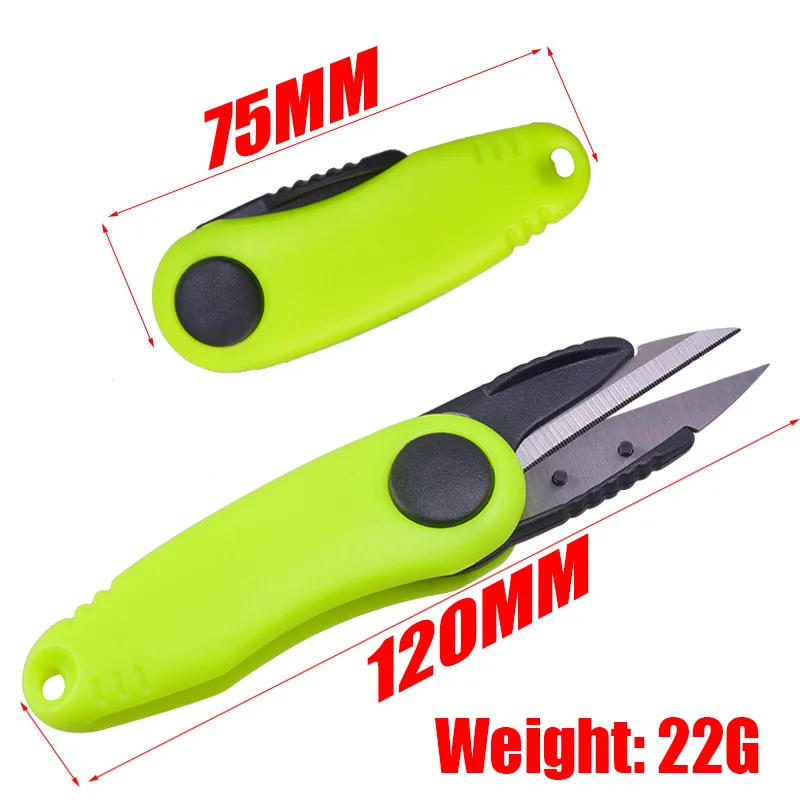 Description Picture 3 of itemQuick Knot Tool Shrimp Shape Fold Fishing Scissors Telescopic Rope Kit Fishing Line Cutter Clipper Nipper Fishing Tackle