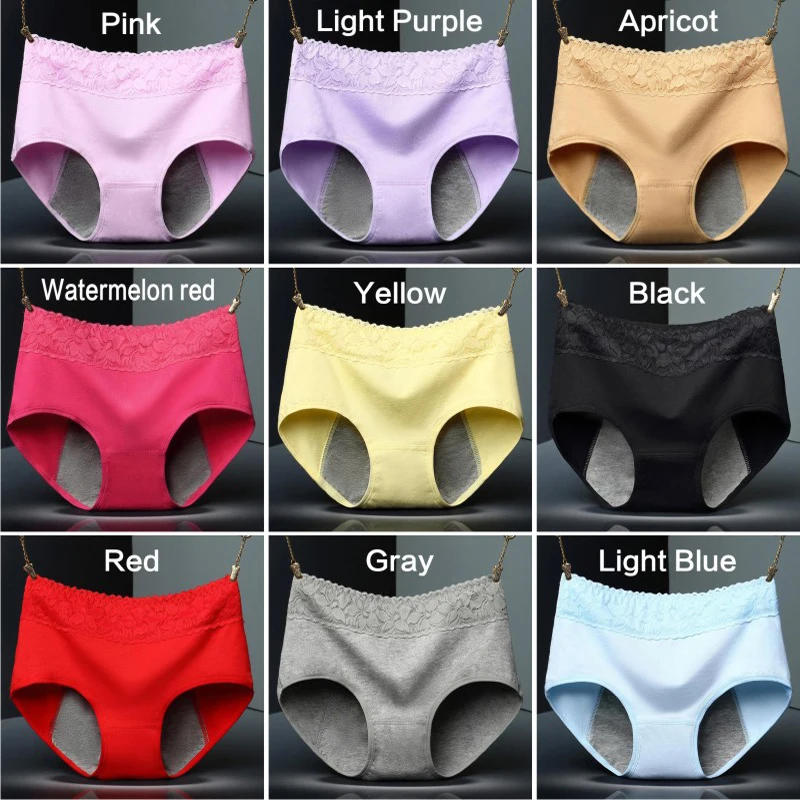 Description Picture 3 of itemFemale Physiological Pants Leak Proof Menstrual Women Underwear Period Panties Cotton Health Seamless Briefs In the waist Warm