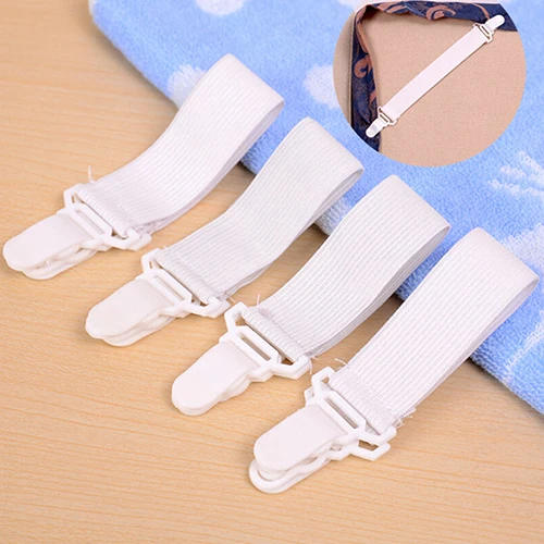 Description Picture 2 of item4Pcs Buckle Elastic Band for Bed Gum Sheet Mattress Cover Blankets Elastic Tape Home Grippers Clip Holder Rubber Fasteners Clip
