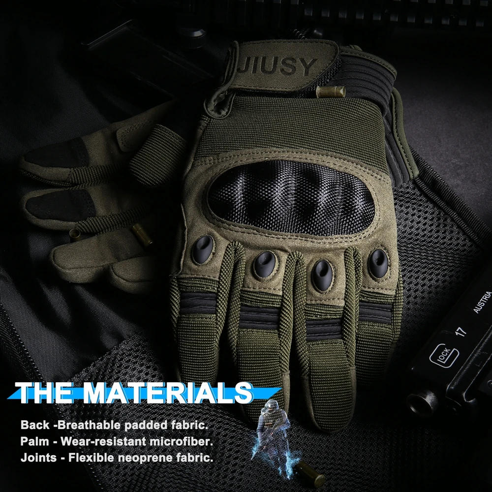 Description Picture 6 of itemMen Full Finger Tactical Touch Screen Gloves Outdoor Hiking Riding Cycling Bike Skiing Training Climbing Airsoft Hunting Mittens