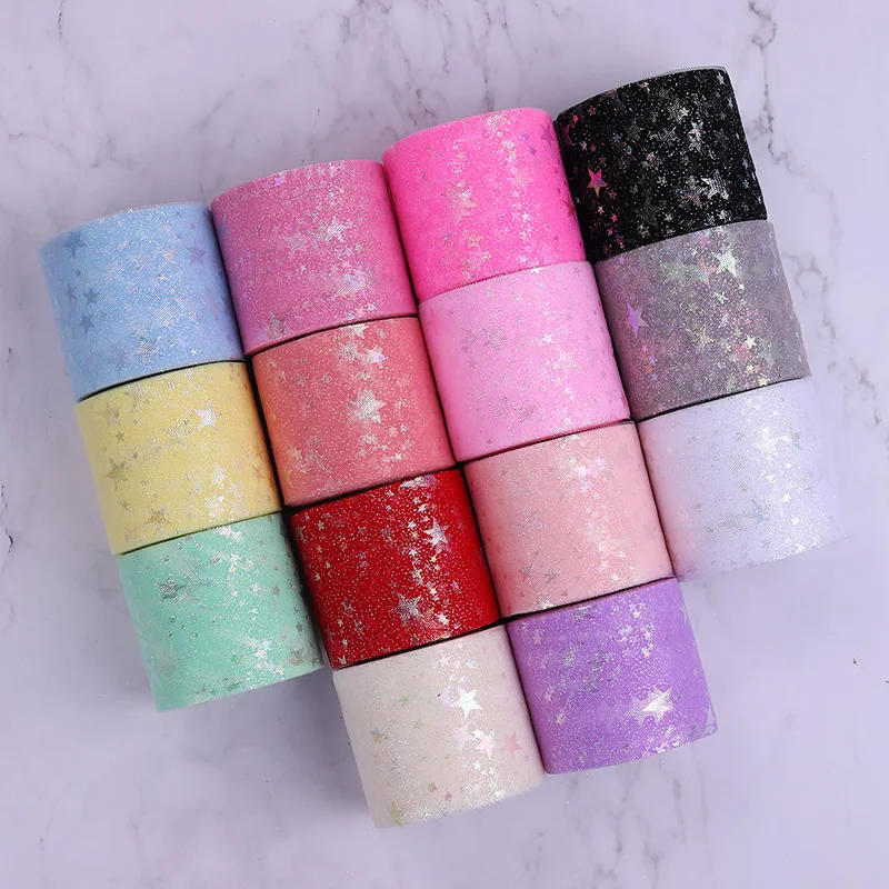 Description Picture 3 of item60mm(5yards/lot) Illusory Rainbow Sequin Chiffon Organza Ribbon DIY Handmade Materials Wedding Party Gift Wrap Supplies