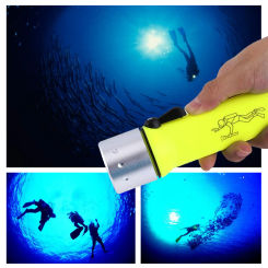 Topcom 3W T6 LED Diving Flashlight Small ABS Diving Light Waterproof Underwater 30m Diving Torch For Diving Finshing