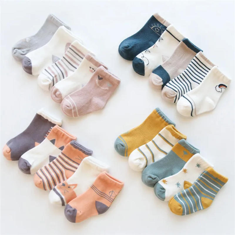 Description Picture 2 of itemLawadka 5Pairs/lot Infant Baby Socks Autumn Spring Socks for Girls Cotton Newborn Baby Boy Socks Toddler Boys Socks 0-3Years Old