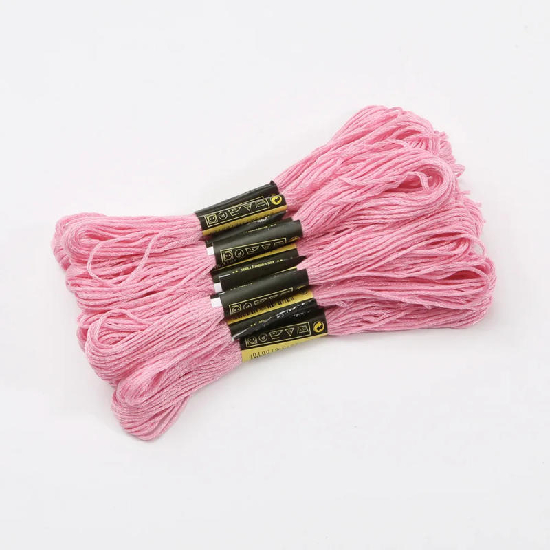 Description Picture 3 of itemNew Arrival 10Pcs/lot Multicolor Cross Stitch Threads Cotton Sewing Skeins Embroidery Thread Floss Skein Kit DIY Sewing Tool