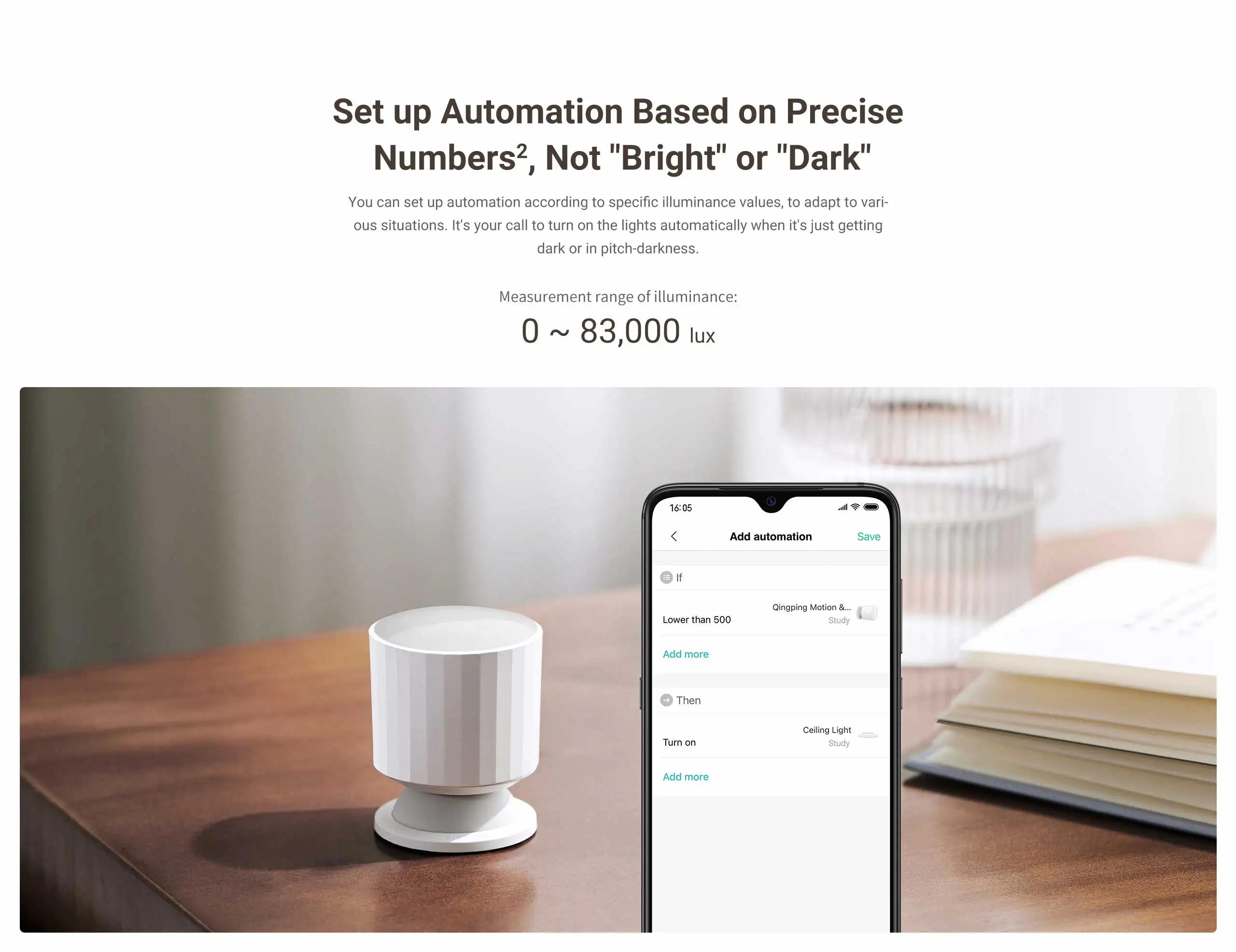 Description Picture 4 of itemMijia qingping Human Body / pet Sensor Smart Body Movement Motion & light SensorMagnetic split base For Mi home App
