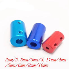 6pcs Aluminum Coupling Bore 1mm 2mm 3mm 3.17mm 4mm 5mm 6mm 3D Printer Parts Shaft Coupler Screw For Stepper Motor Accessories