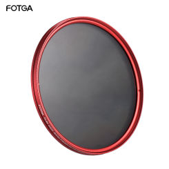 FOTGA 58mm 62mm 67mm 72mm 77mm 82mm Slim ND Fader Variable Filter Neutral Density ND2 to ND400 Red for Canon Nikon DSLR Camera