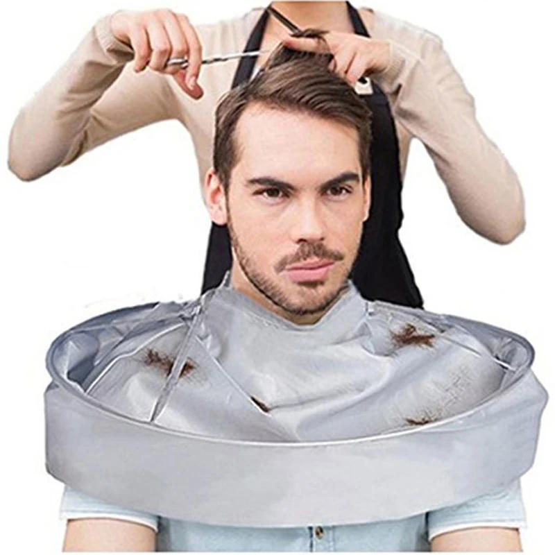 Description Picture 3 of itemAdult Hair Cutting Umbrella Cape DIY Hair Cutting Apron Salon Barber Home Stylists Hair Cutting Coat Cloak Barber Hair Accessory
