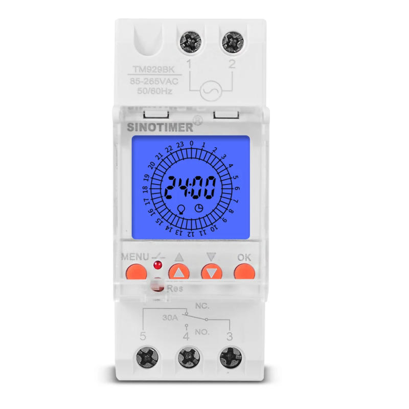 Description Picture 3 of item24hrs Digital Analogue Din Module Time Switch Backlight Large LCD Display Industrial Timers Controller 16A 30A Relay 85-265VAC